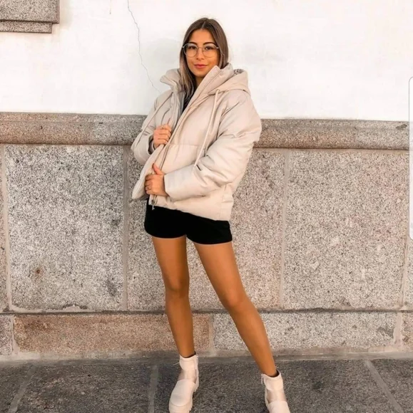 Jacket Outfit Oversized Cream Puffer Jacket Oversized Cream Puffer